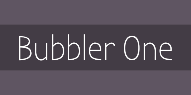 Bubbler One Font