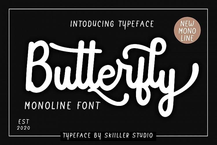 Butterfly Script Design Font