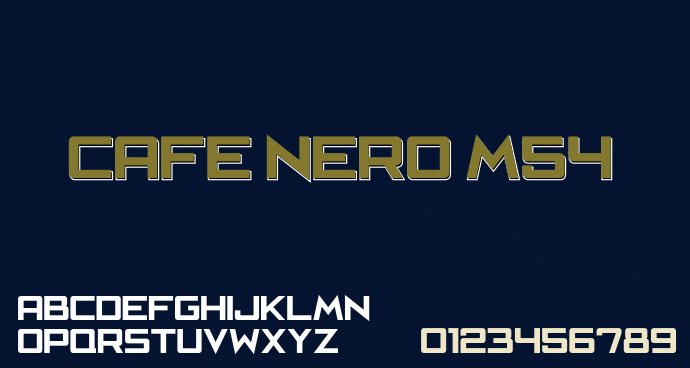 Cafe Nero M Font