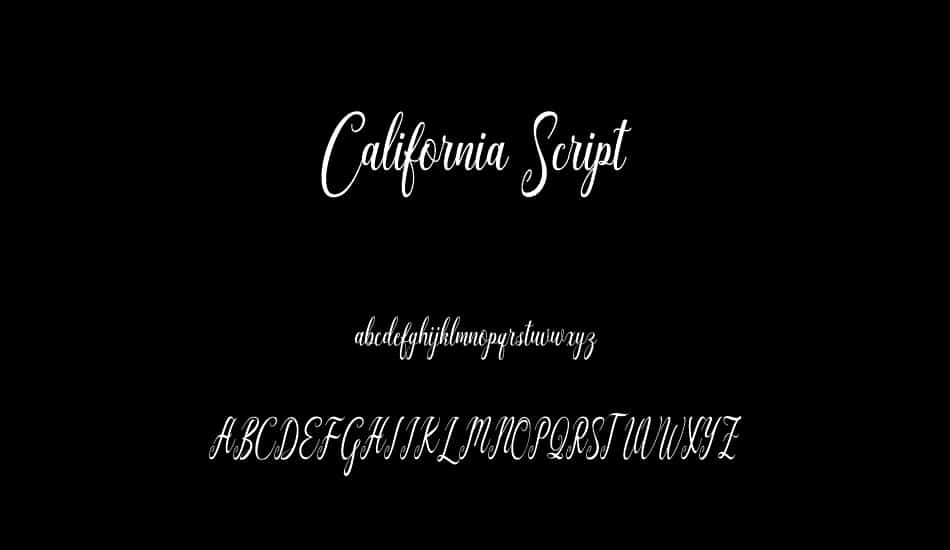 California Script Font