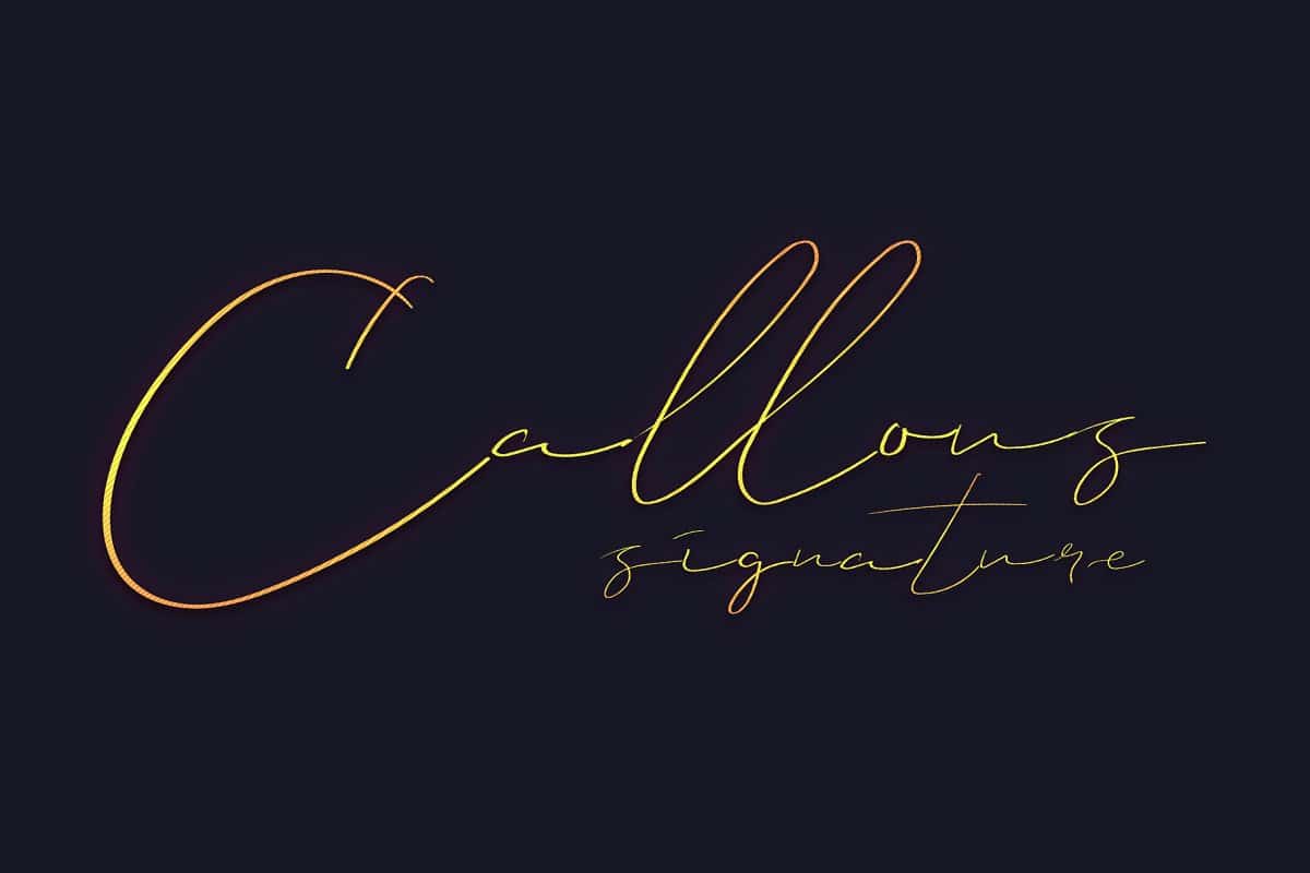 Callous Signature Font 1