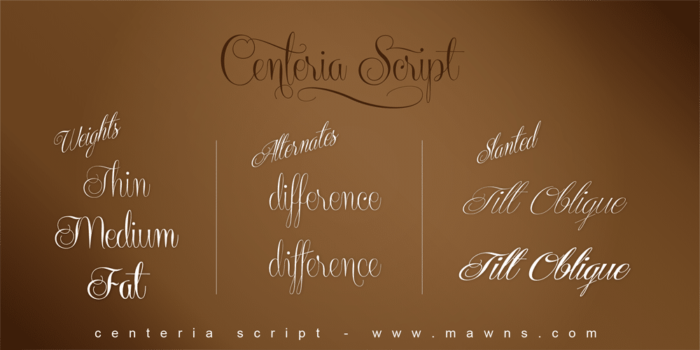 Centeria Script Font