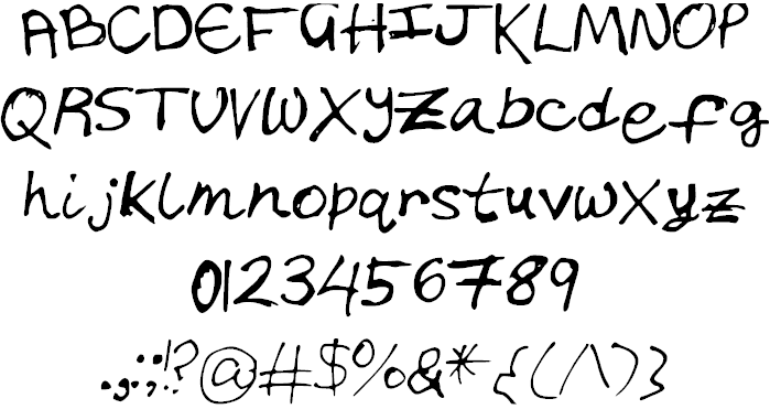 Chicken Scratch font