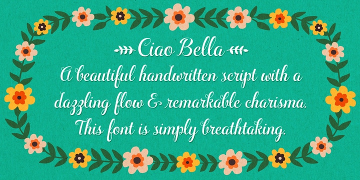 Ciao Bella Flowers Font