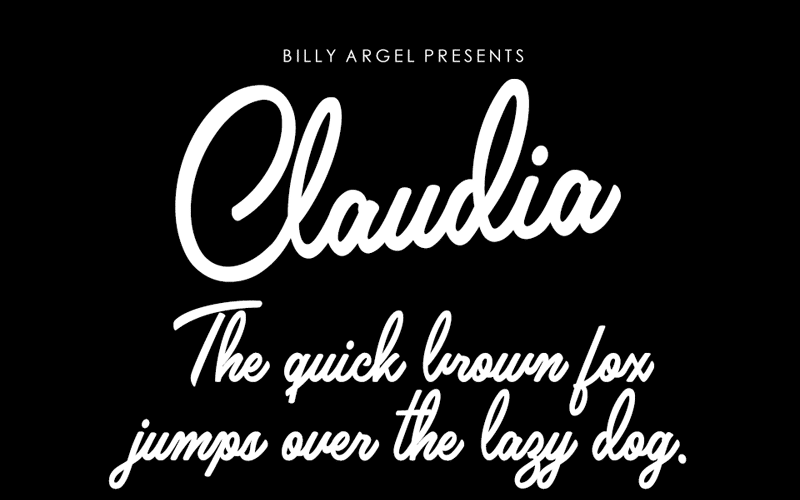 Claudia Script Font