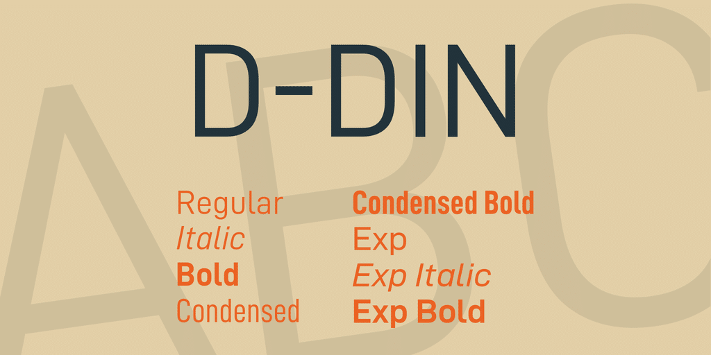D din Font