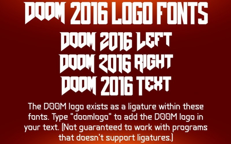 DOOM Display Font