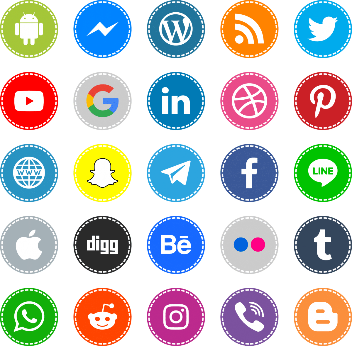 Icons Social Media 16 Font