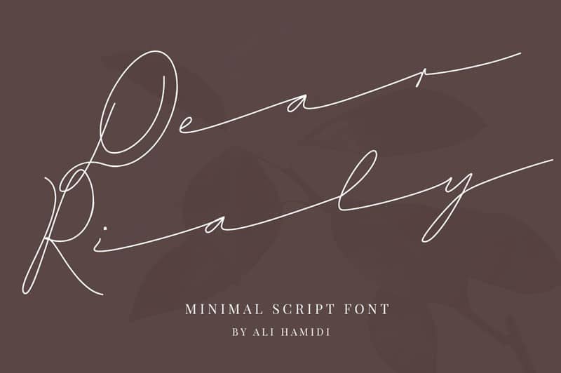 Dear Rialy Handwritten Font
