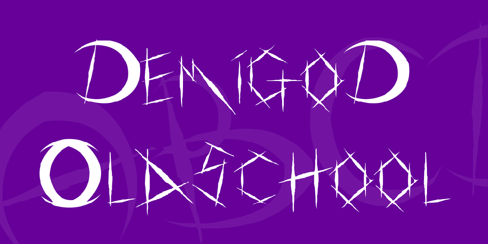 Demigod Oldschool Font