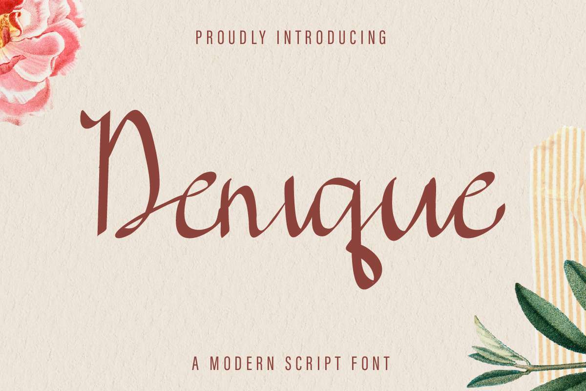 Denique Script Font