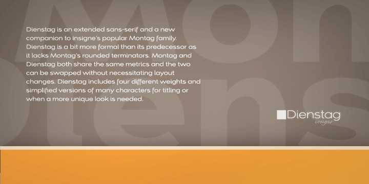 Dienstag Font