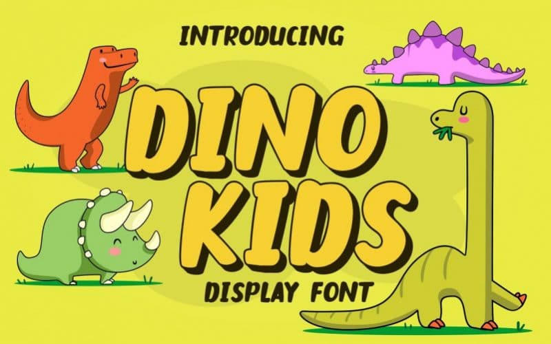 Dino Kids Display Font