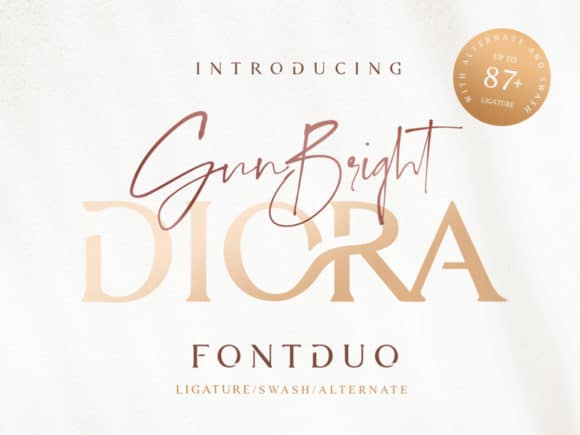 Diora Sunbright Script Font