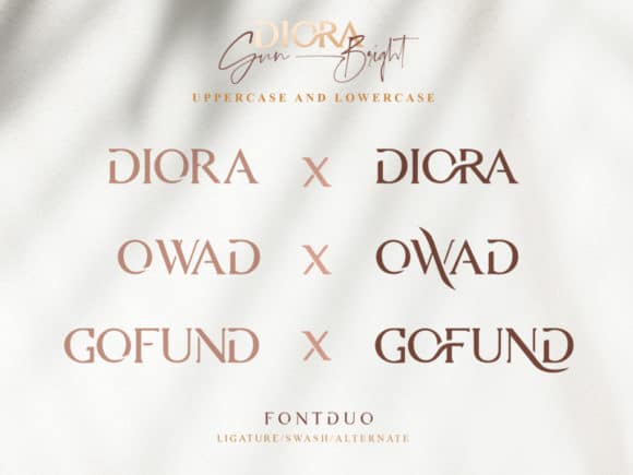 Diora Sunbright Script Font
