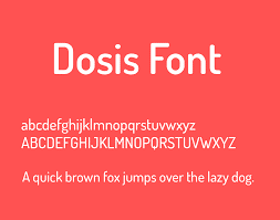 Dosis Font