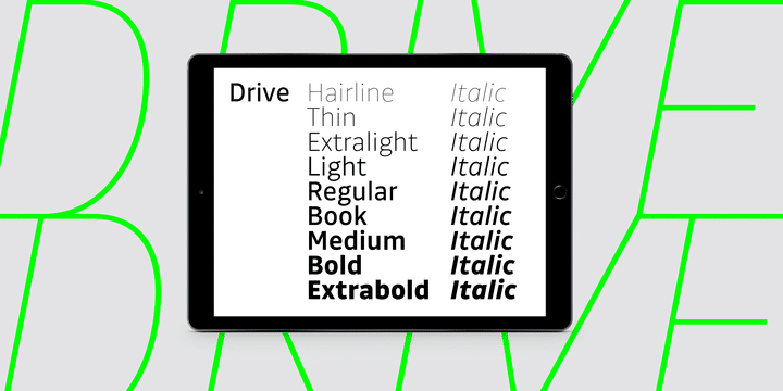 Drive Font Family