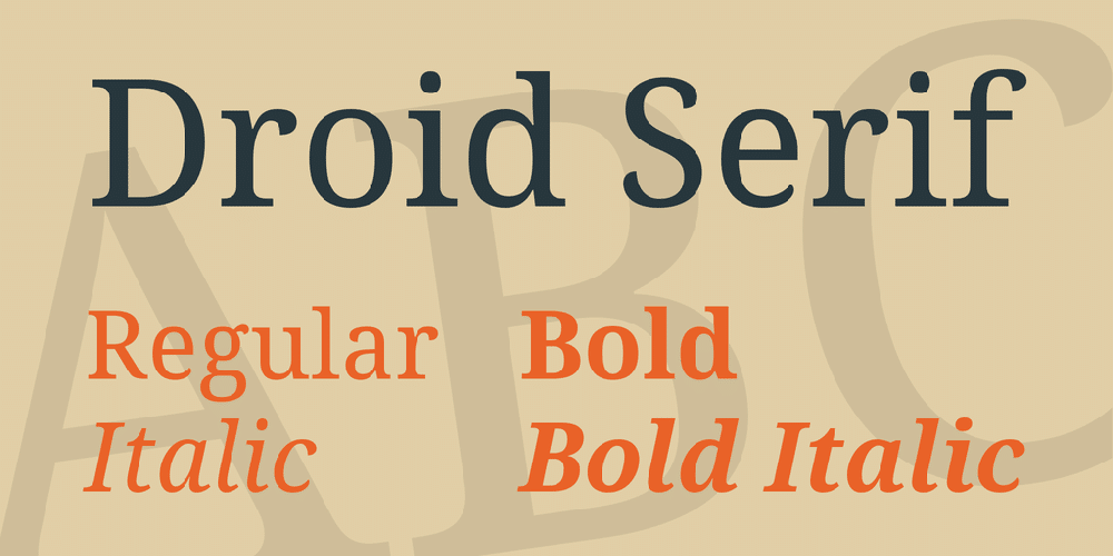 Droid Serif Font