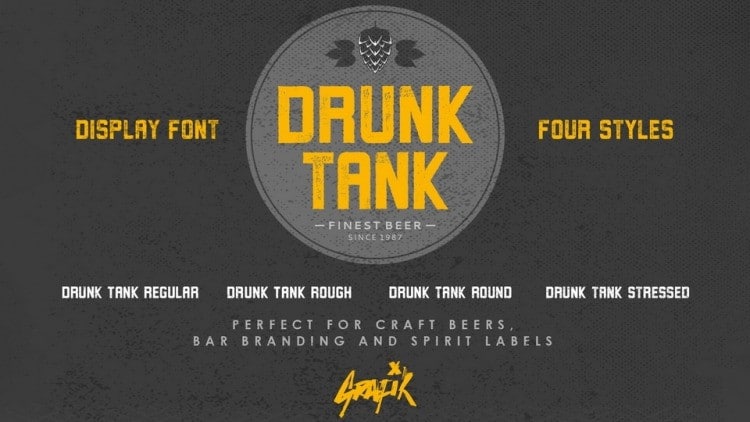 Drunk Tank Display Font