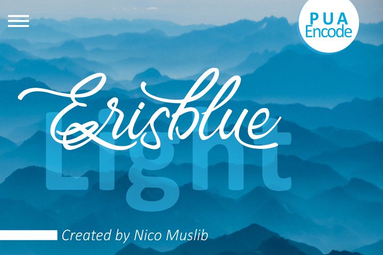 Erisblue Light Script Font