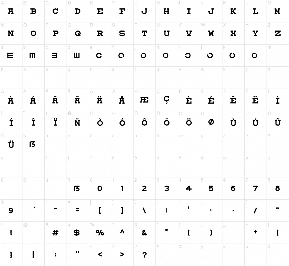 Eyechart Font
