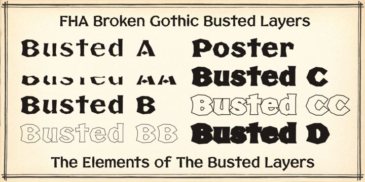 FHA Broken Gothic Font