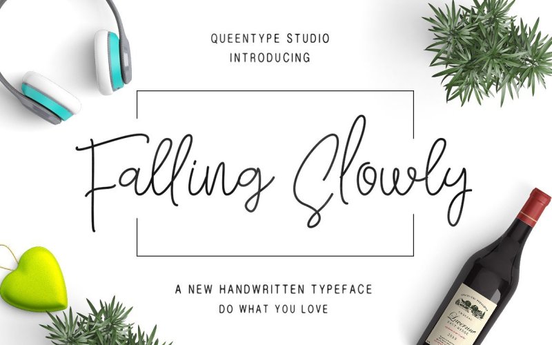 Falling Slowly Handwritten Font
