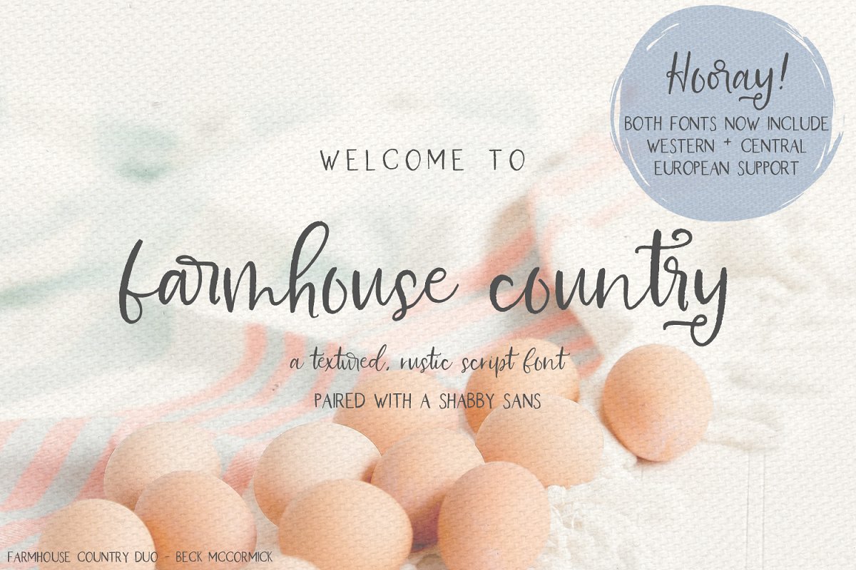 Farmhouse Country Rustic Script Font