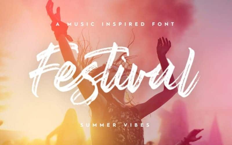 Festival Brush Font