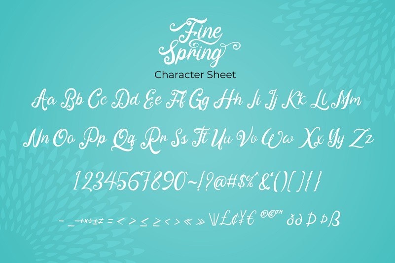 Fine Spring Calligraphy Font