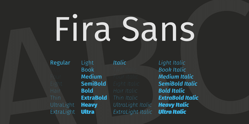 Fira Sans Font Family