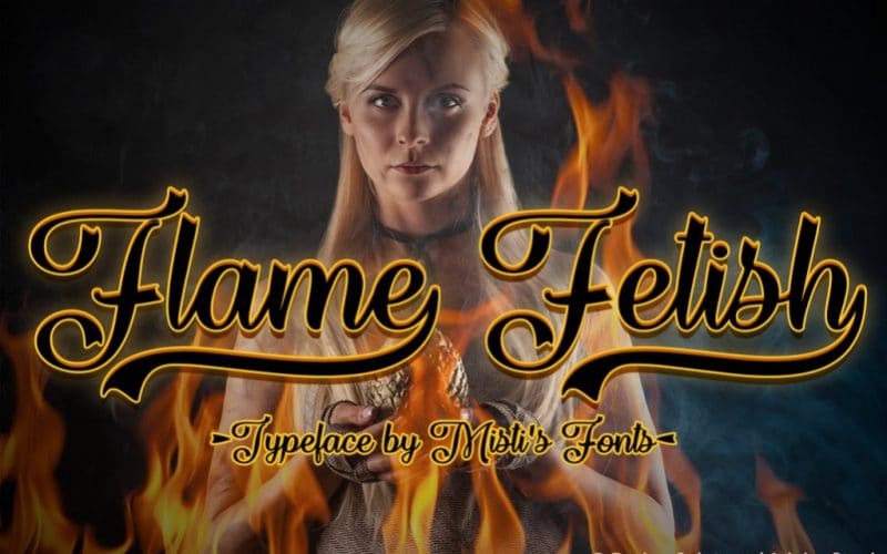 Flame Fetish Calligraphy Font