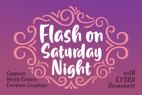 Flash on Saturday Night Script Font