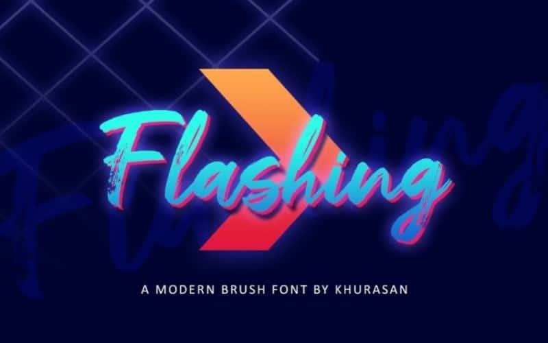 Flashing Brush Font