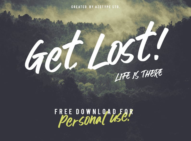 Get Lost Brush Font