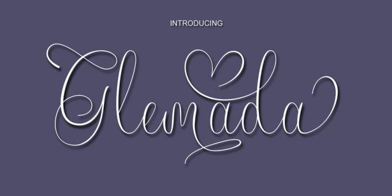 Glemada Calligraphy Font