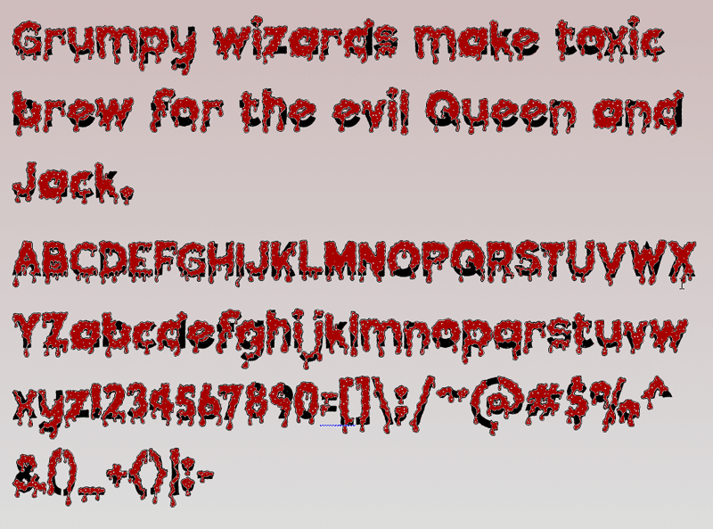 Gooey Drippy Sticky Font