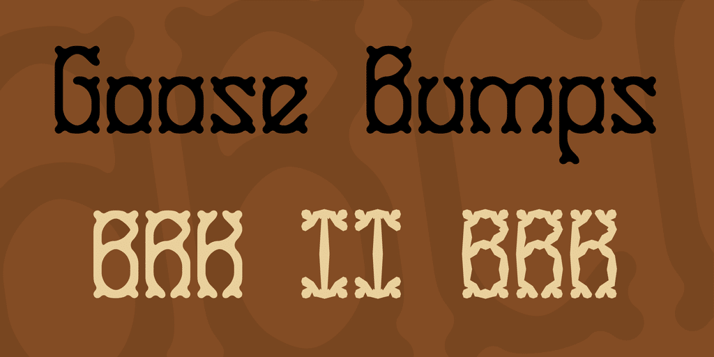 Goose Bumps Font Family