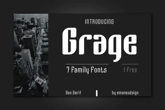 Grage Black Sans Serif Font