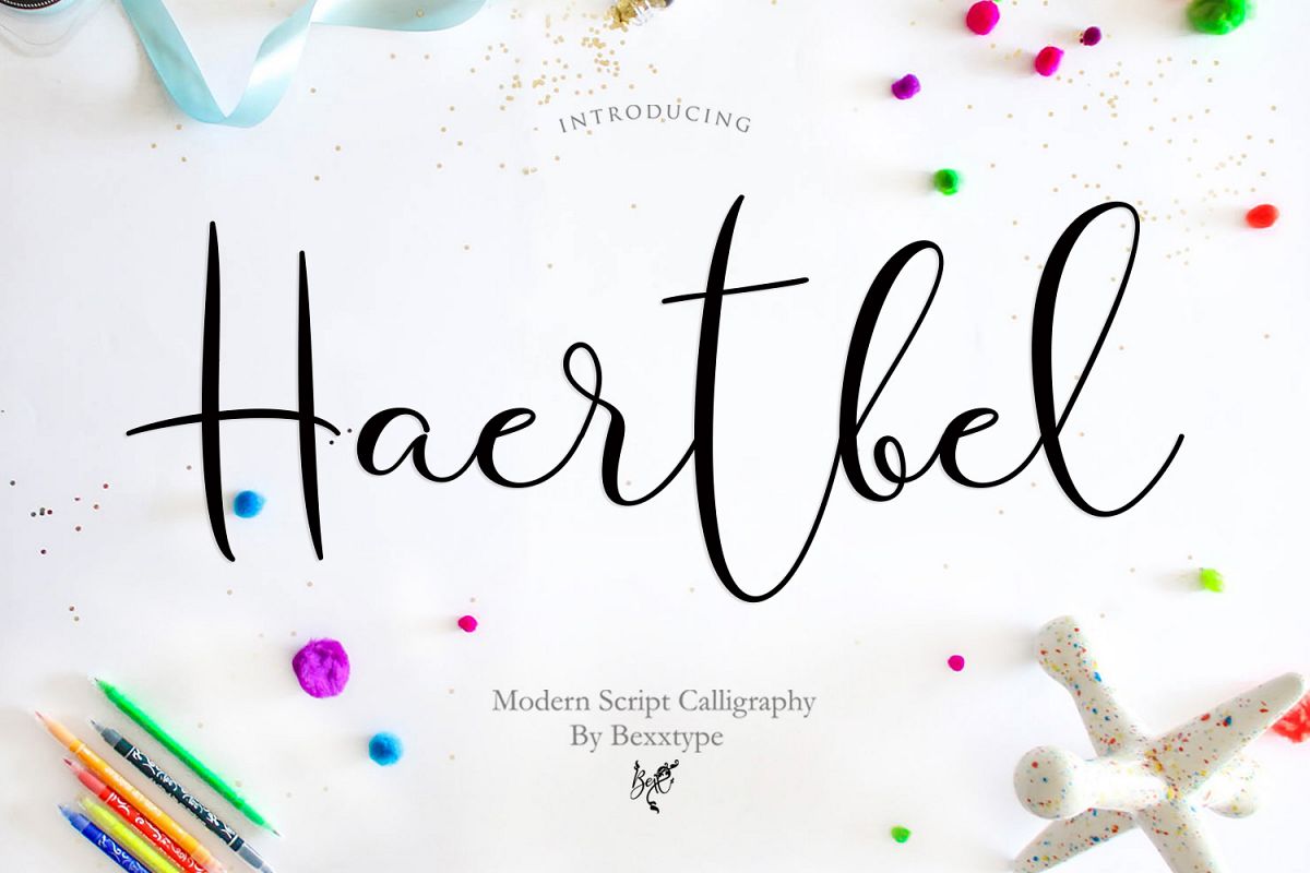 Haertbel Calligraphy Font