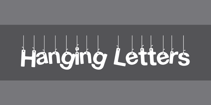 Hanging Letters Font