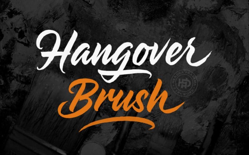 Hangover Brush Font