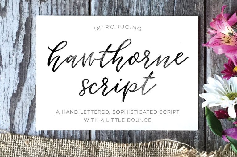 Hawthorne Script Font