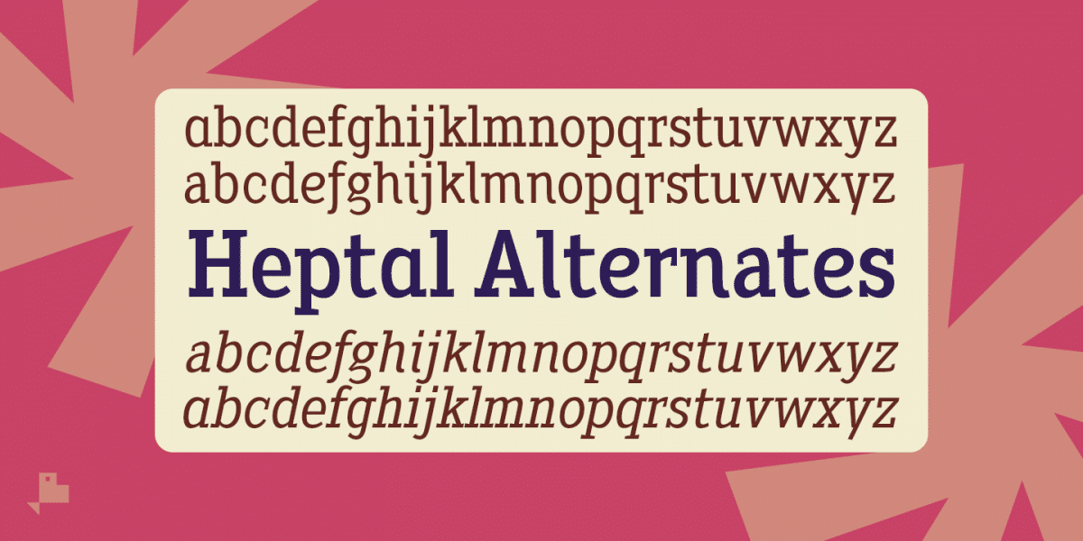 Heptal Book Font