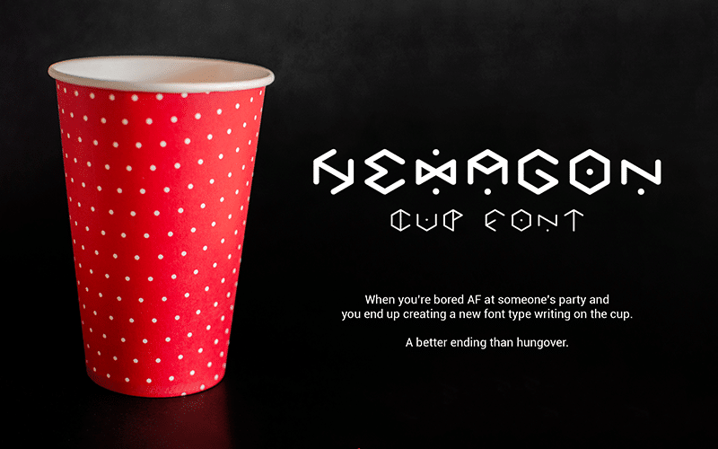 Hexagon Cup Typeface