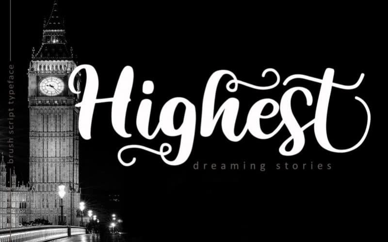 Highest Calligraphy Font