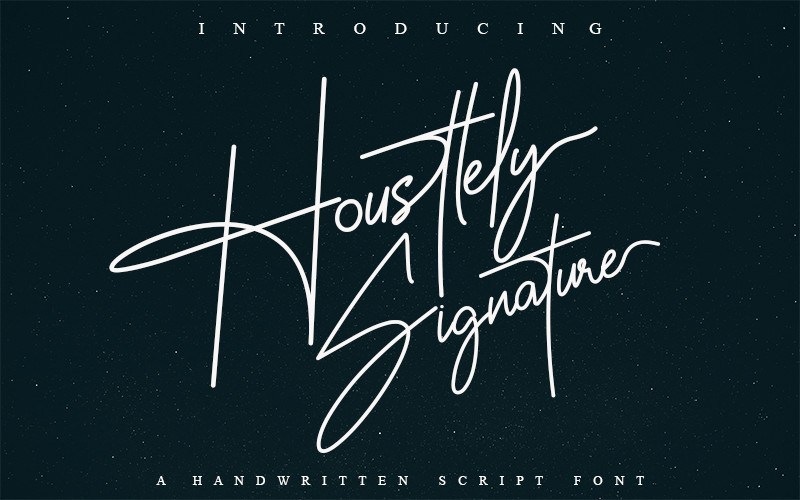 Housttely Signature Font