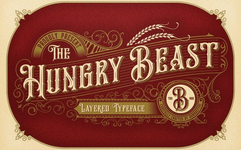 Hungry Beast Layered Font