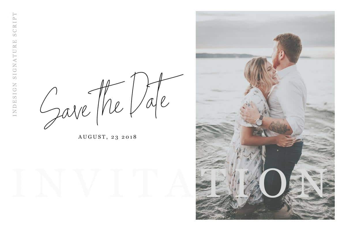 Indesign Signature Script Font