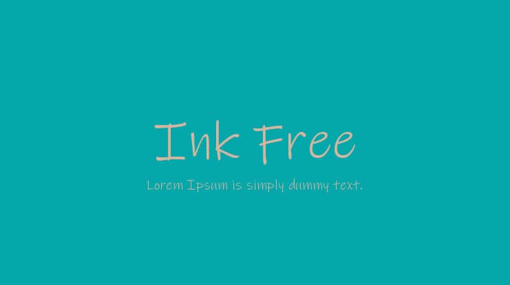 Ink Free Font